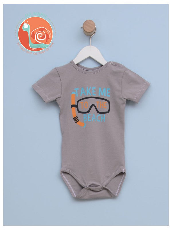 Bodi za bebe dečake 0014 68 Siva