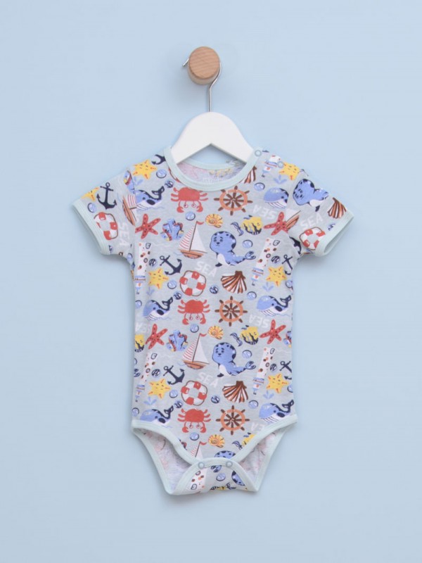 Bodi za bebe PL23-1BOKR40 62 PASTELNO ZELENA