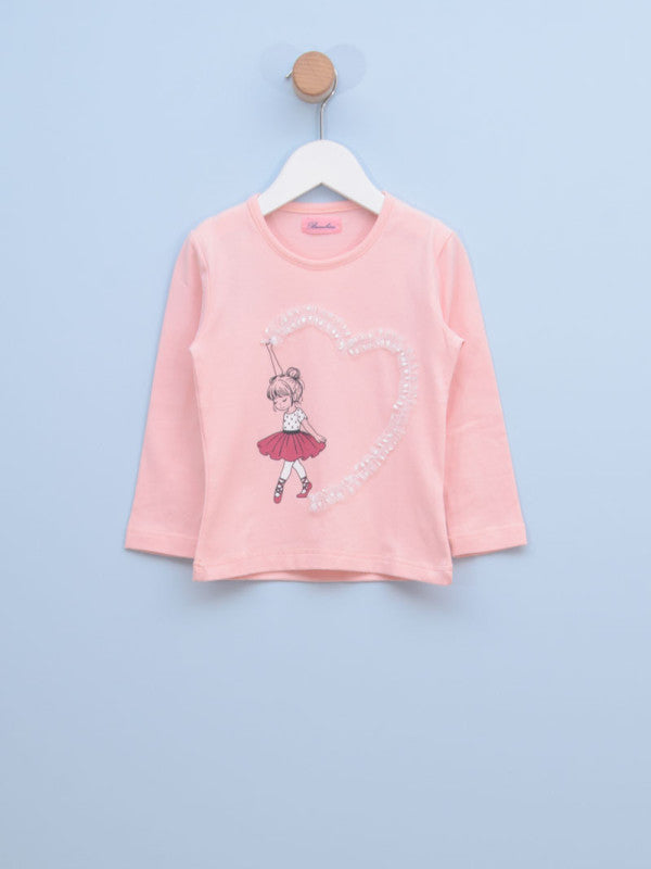 Majica za devojčice 11735 1 Roze