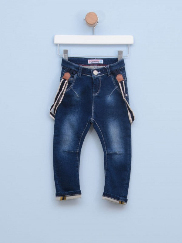 Pantalone za bebe dečake 4677 1 Teksas plava