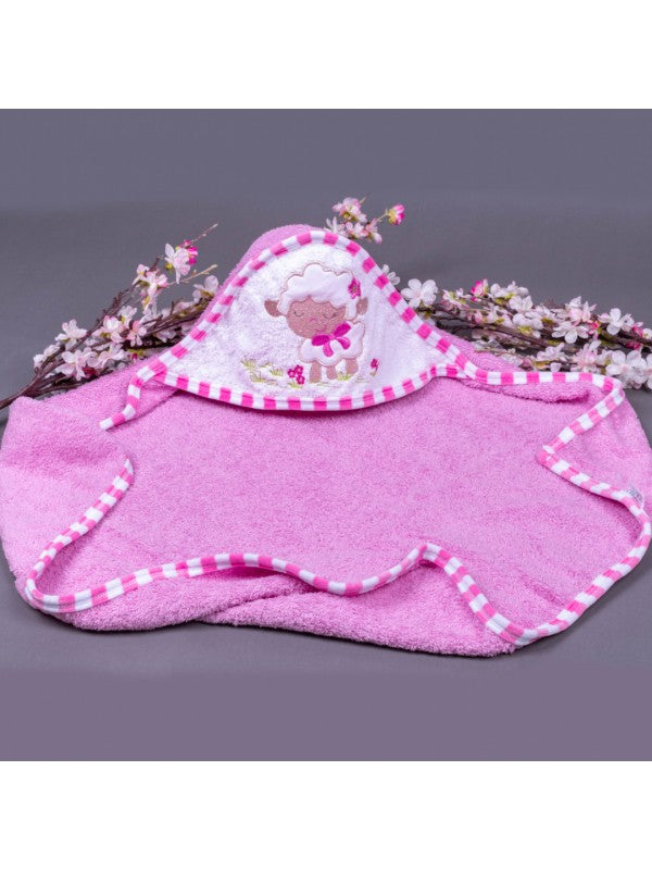 Peškir za kupanje beba 75x75 Roze