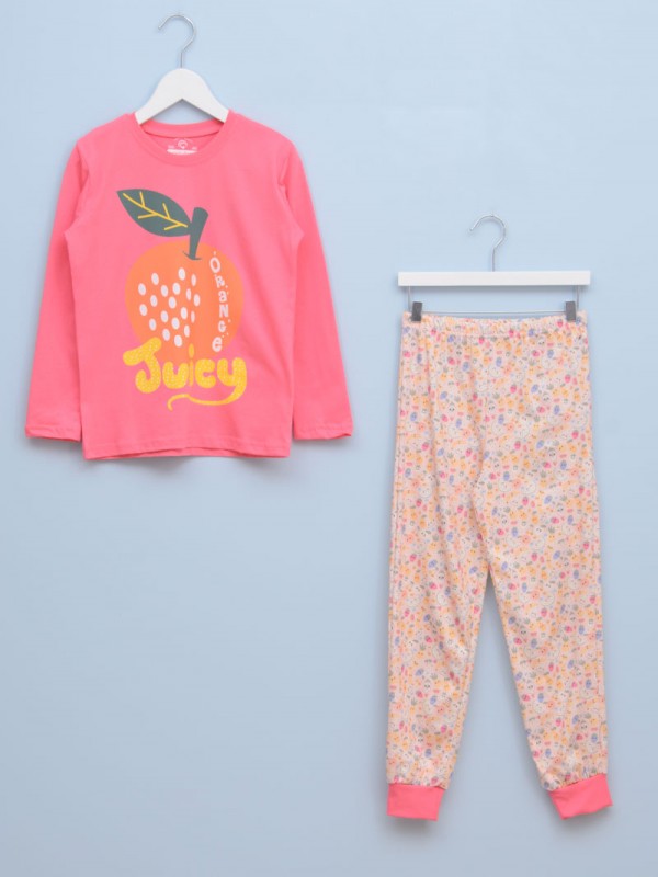 Pidžama za devojčice 70471 2 Roze
