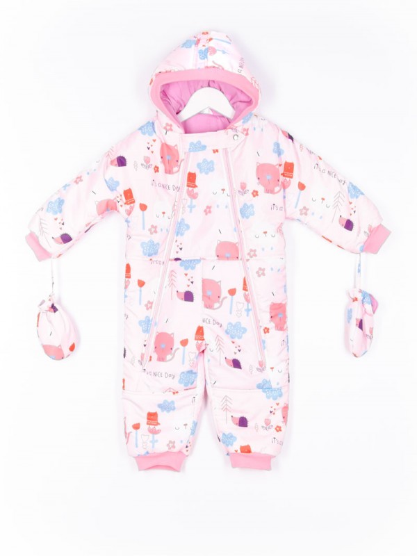 Skafander za bebe devojčice 68 Roze