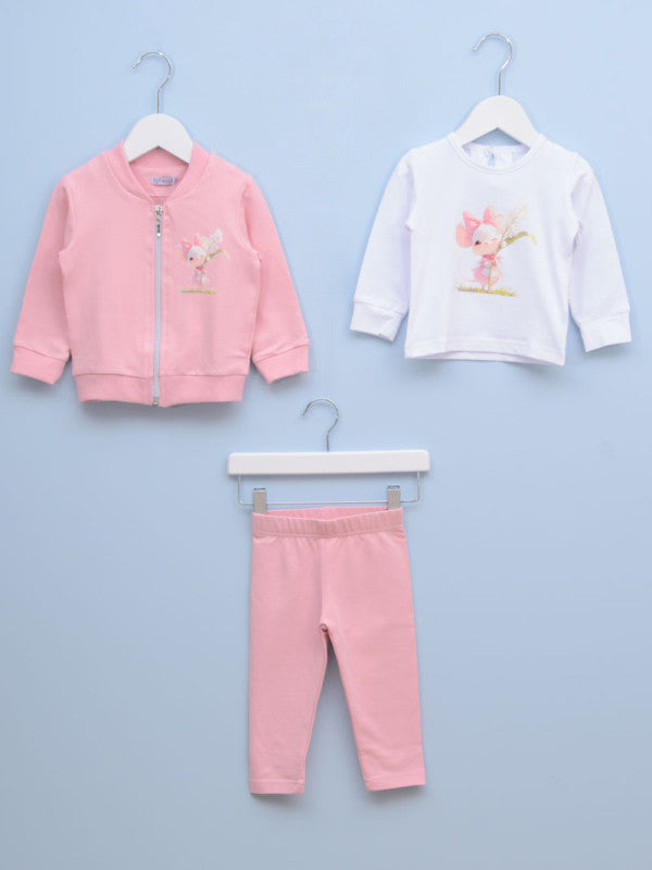 Trenerka za bebe TRODELNA 8-184 62 Roze