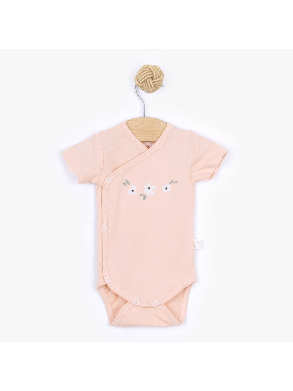 Bodi na preklop za bebe devojčice PL24-2BOPRKR05 56 Kajsija