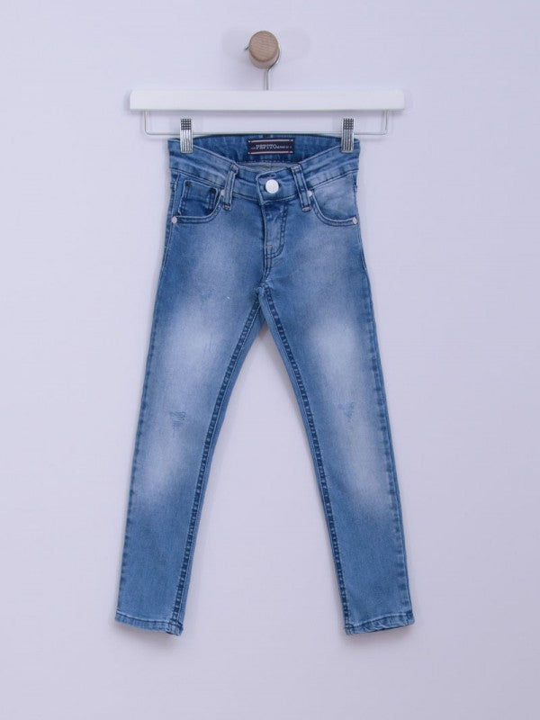 Pantalone za devojčice 221 6 Teksas plava
