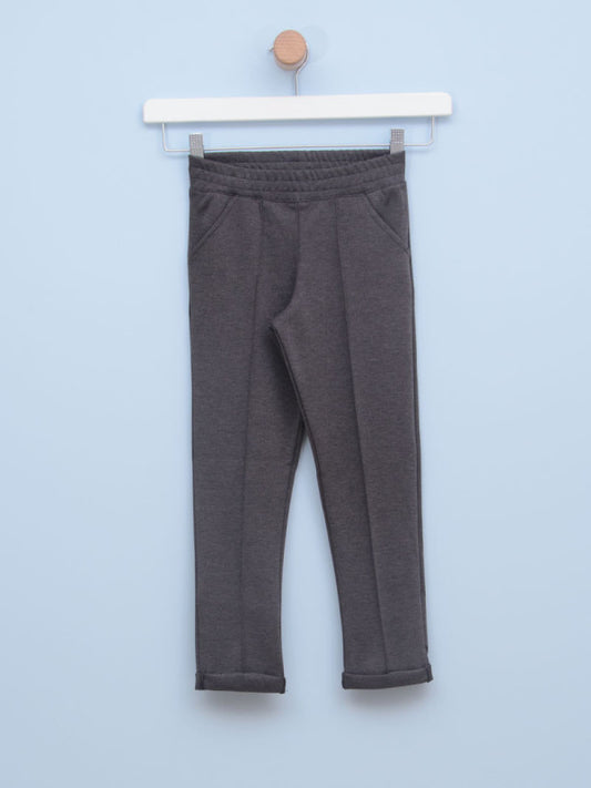 Pantalone za devojčice 7416 2 Tamno siva