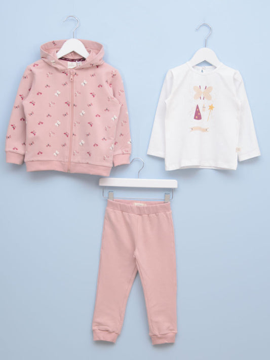 Trenerka za bebe devojčice JZ23-2KOM3DA03 62 Roze